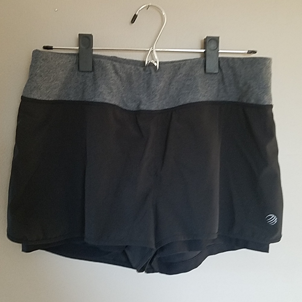 Black and Grey Workout Shorts